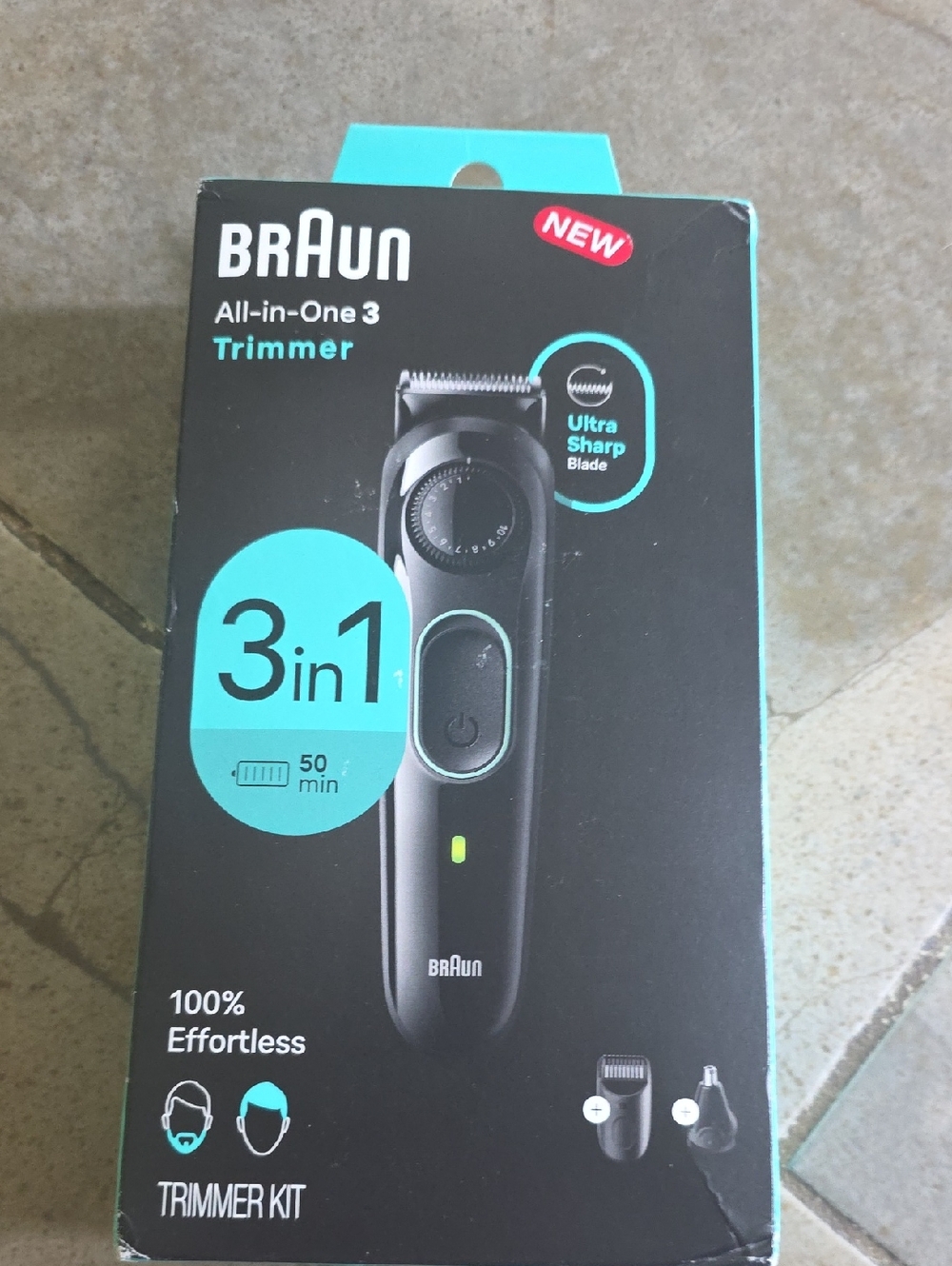 Braun All-in-One 3 Trimmer - Black with Teal Accents